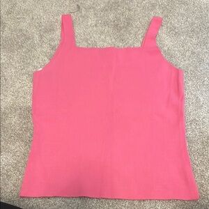 Cyrus Pink Fitted Sleeveless Tank Top